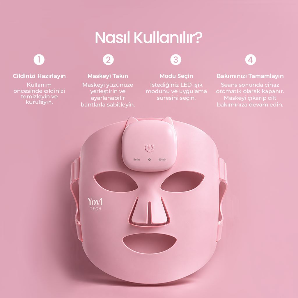 Yovi Tech LED Yüz Maskesi - 6